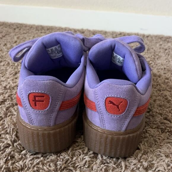 Puma Fenty Creeper Platform Sneakers Purple Suede Gum Sole Women US 6.5 EU 38.5 - Picture 3 of 10